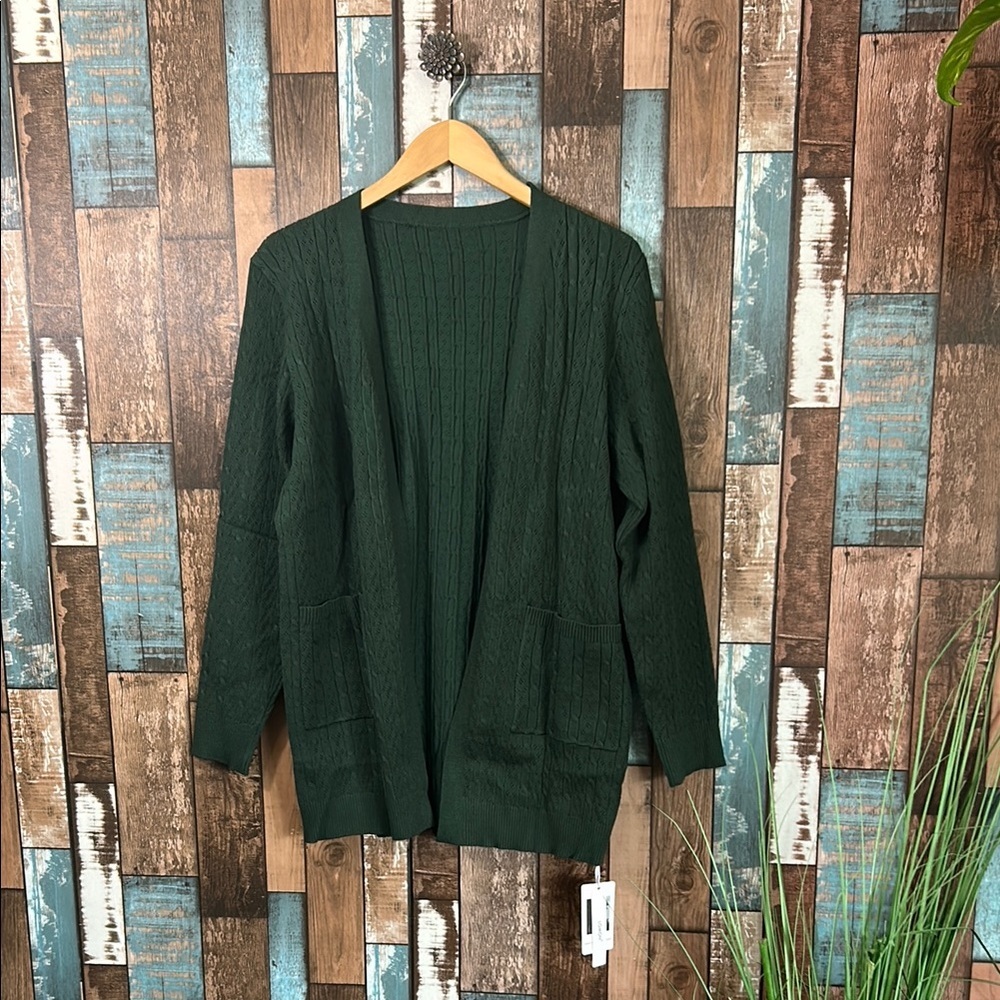 Lomon medium Women's Green Sweater Cardigan
